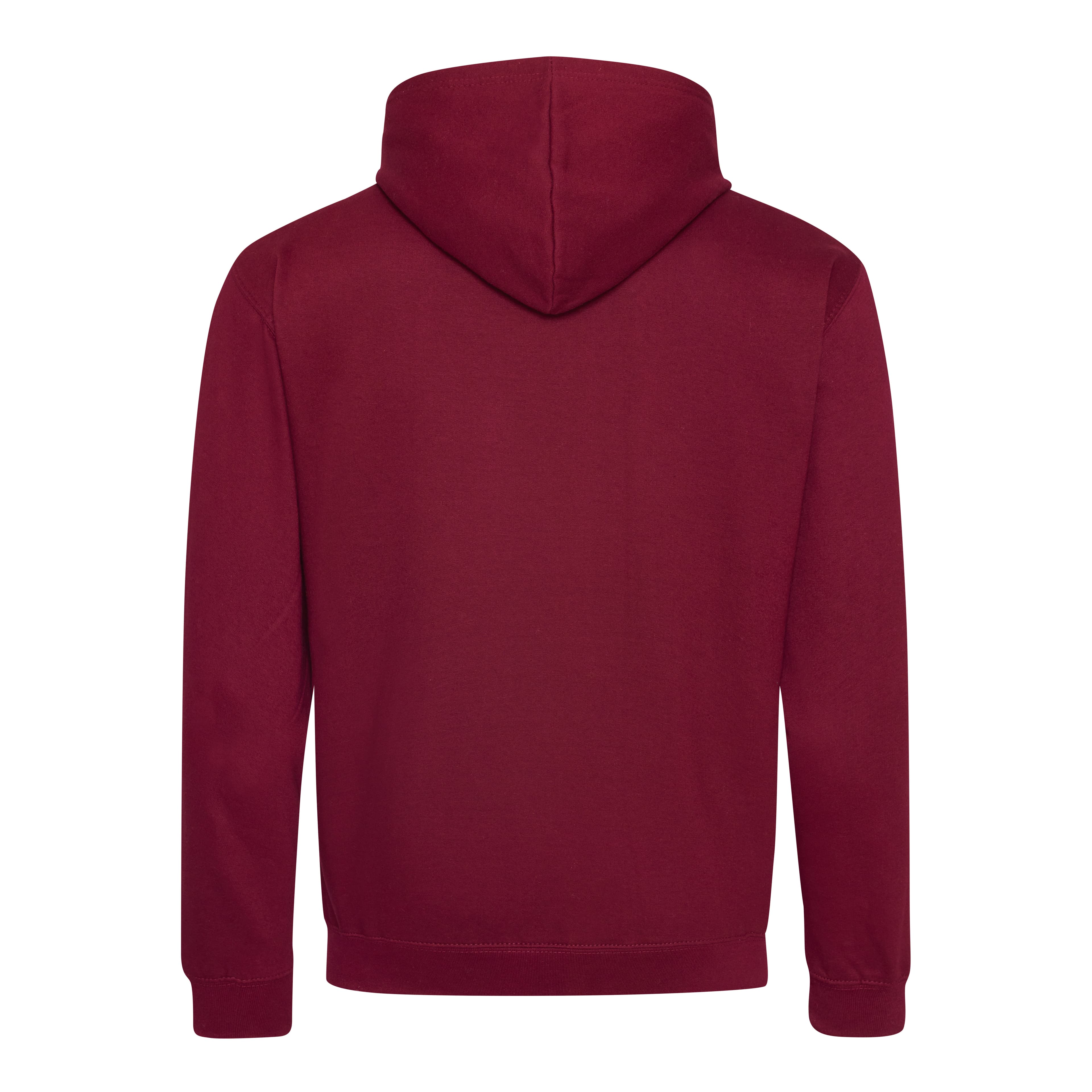 A4 Varsity Contrast Hoodie - BURGUNDY / CHARCOAL - back