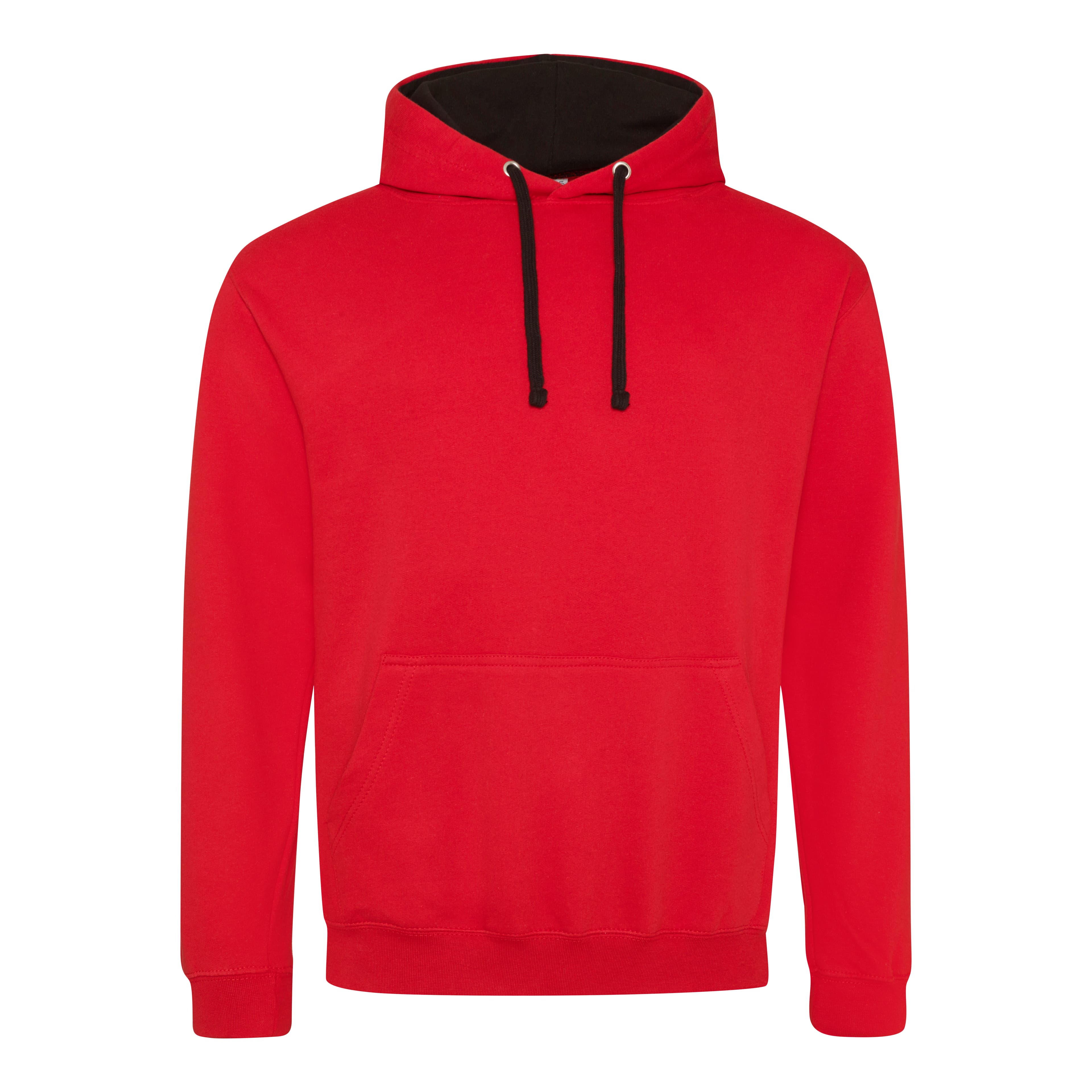 A4 Varsity Contrast Hoodie - FIRE RED/ JET BLACK - front