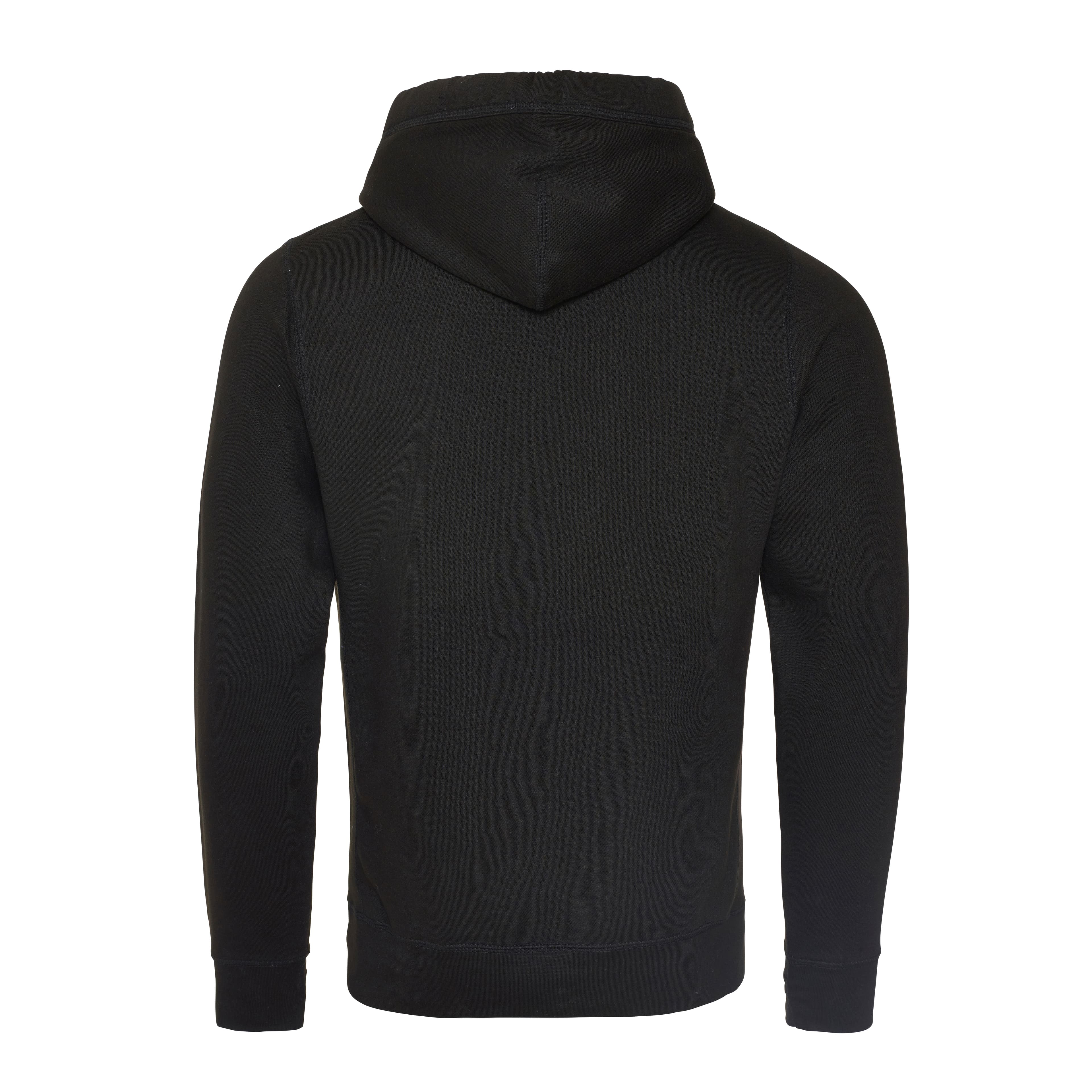 A4 Cross Neck Hoodie - JET BLACK - back
