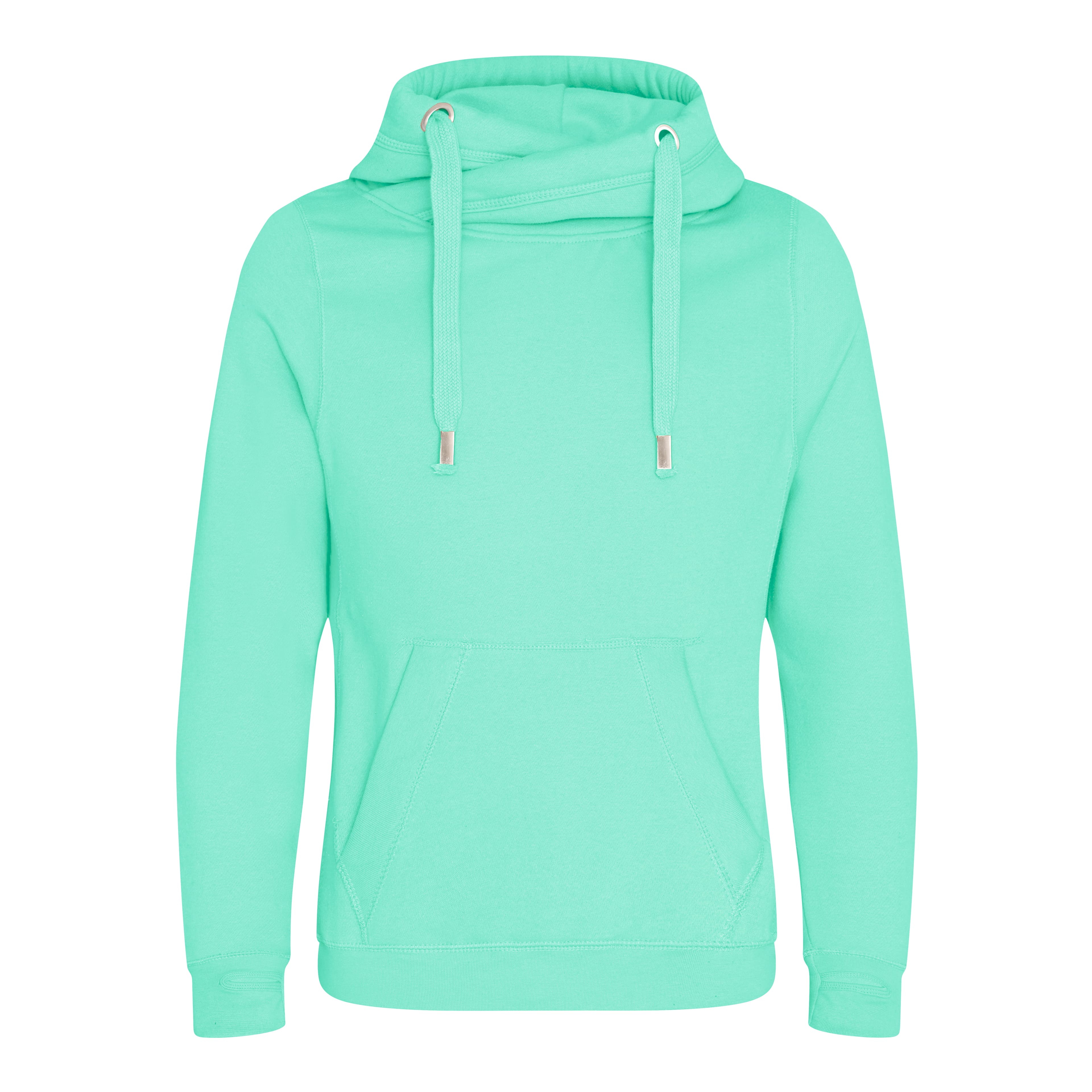 A4 Cross Neck Hoodie - PEPPERMINT - front