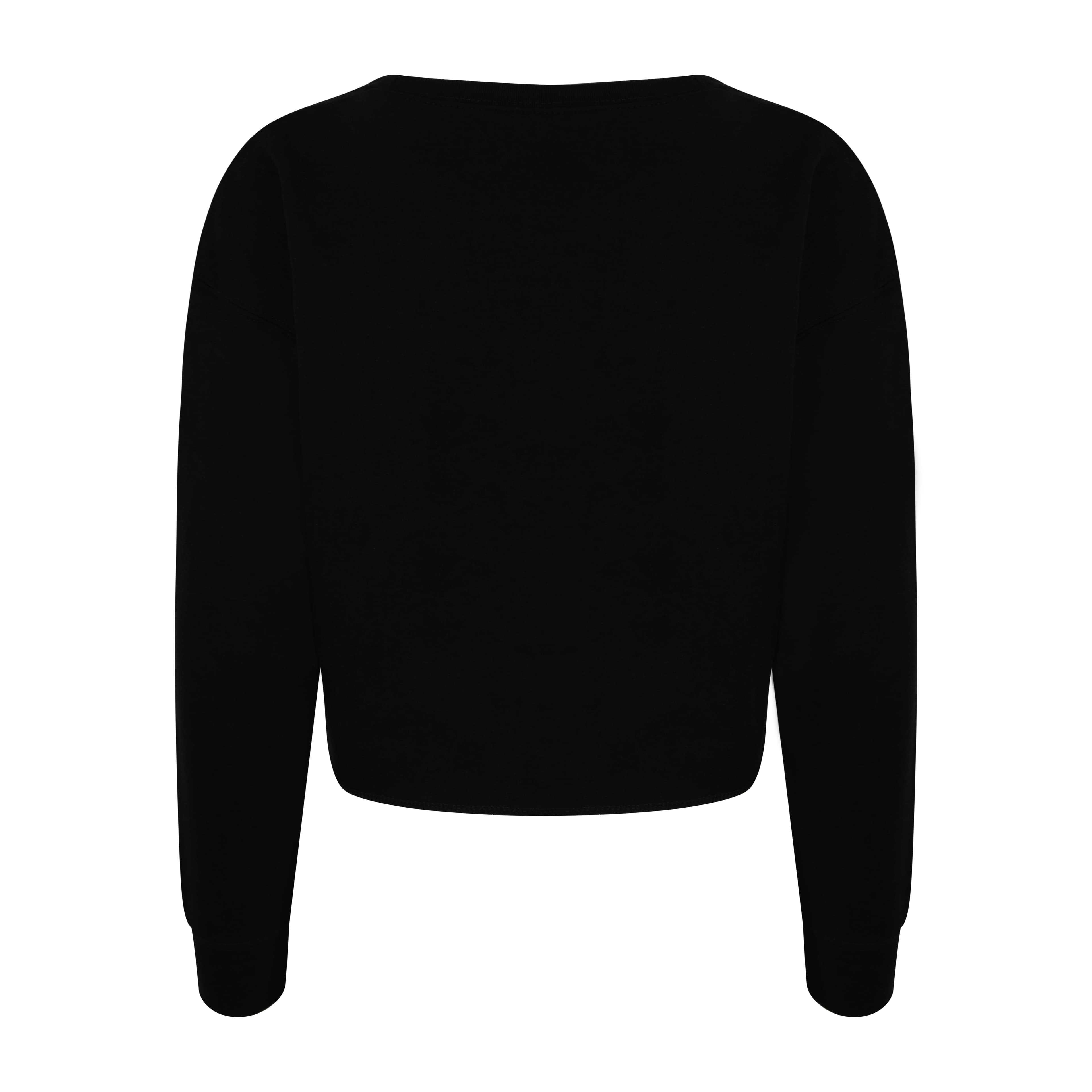 A4 Women's Cropped Sweat - JET BLACK - back