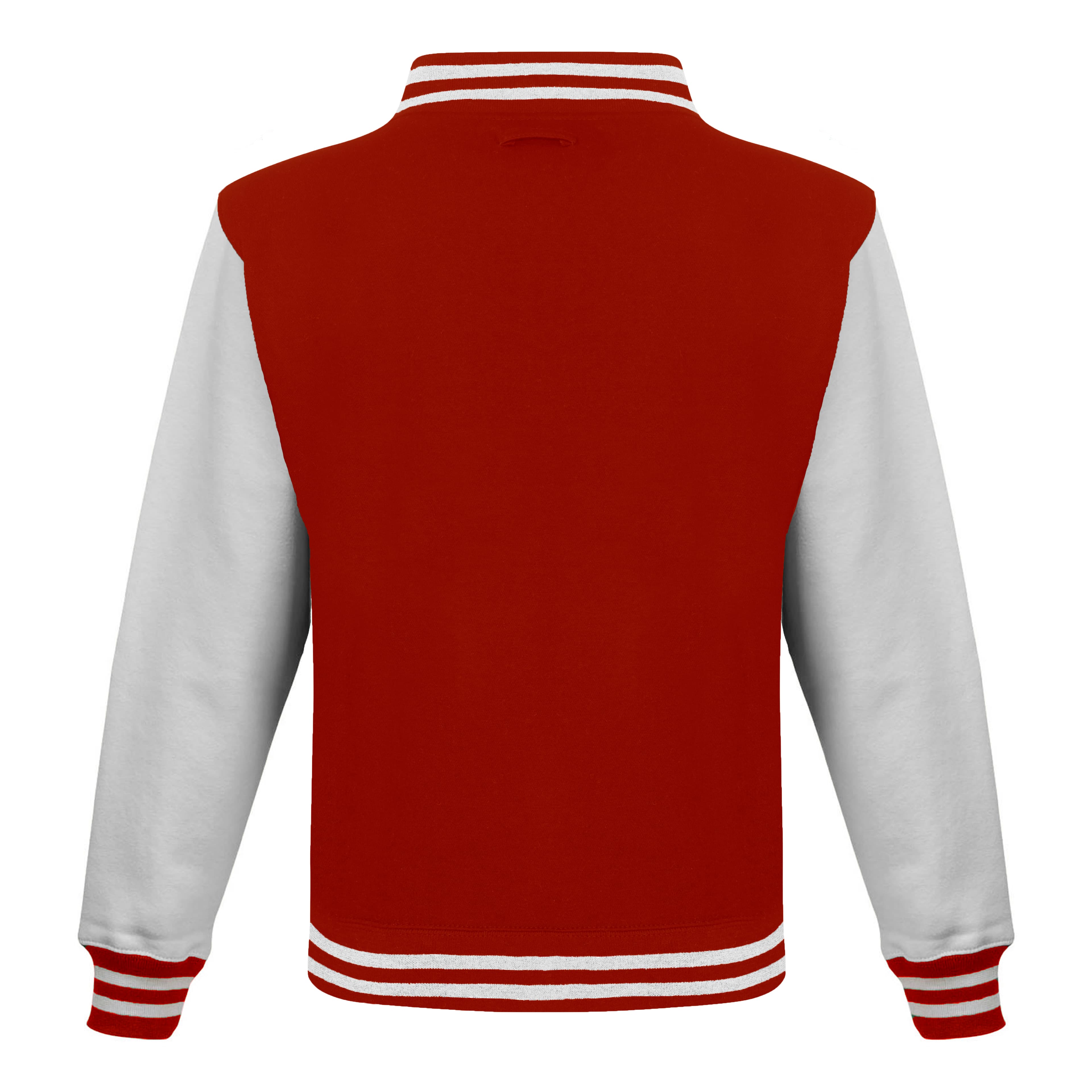 A4 Youth Letterman Jacket - FIRE RED/ HEATHER GREY - back