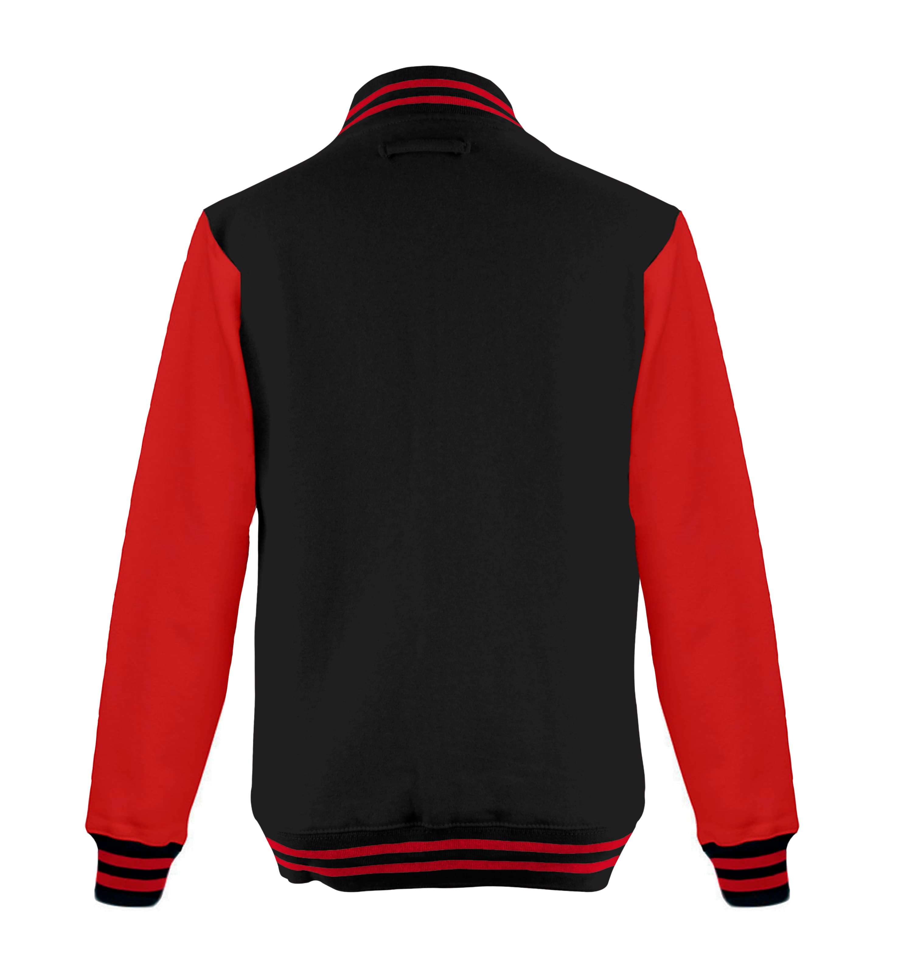 A4 Letterman Jacket - JET BLACK/FIRE RED - back