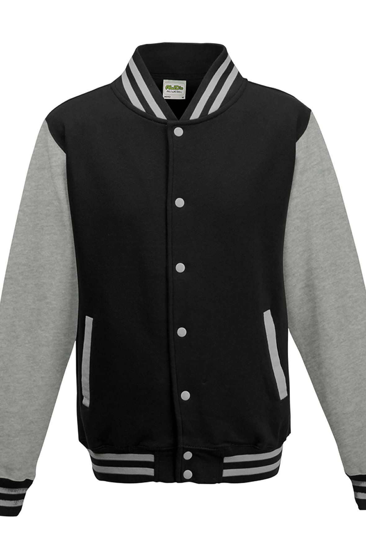 A4 Letterman Jacket - JET BLACK/ HEATHER GREY - back