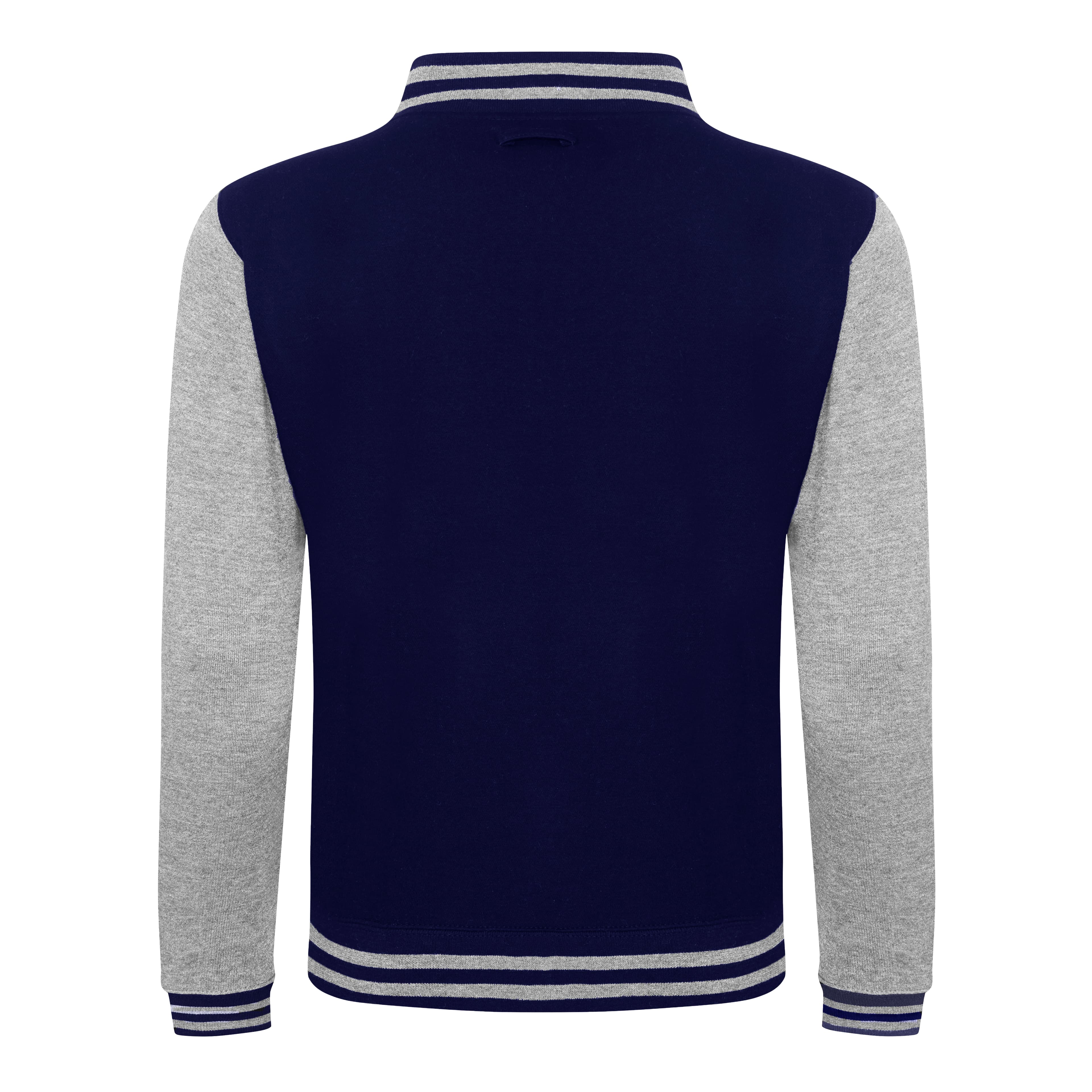 A4 Youth Letterman Jacket - OXFORD NAVY/ HEATHER GREY - back