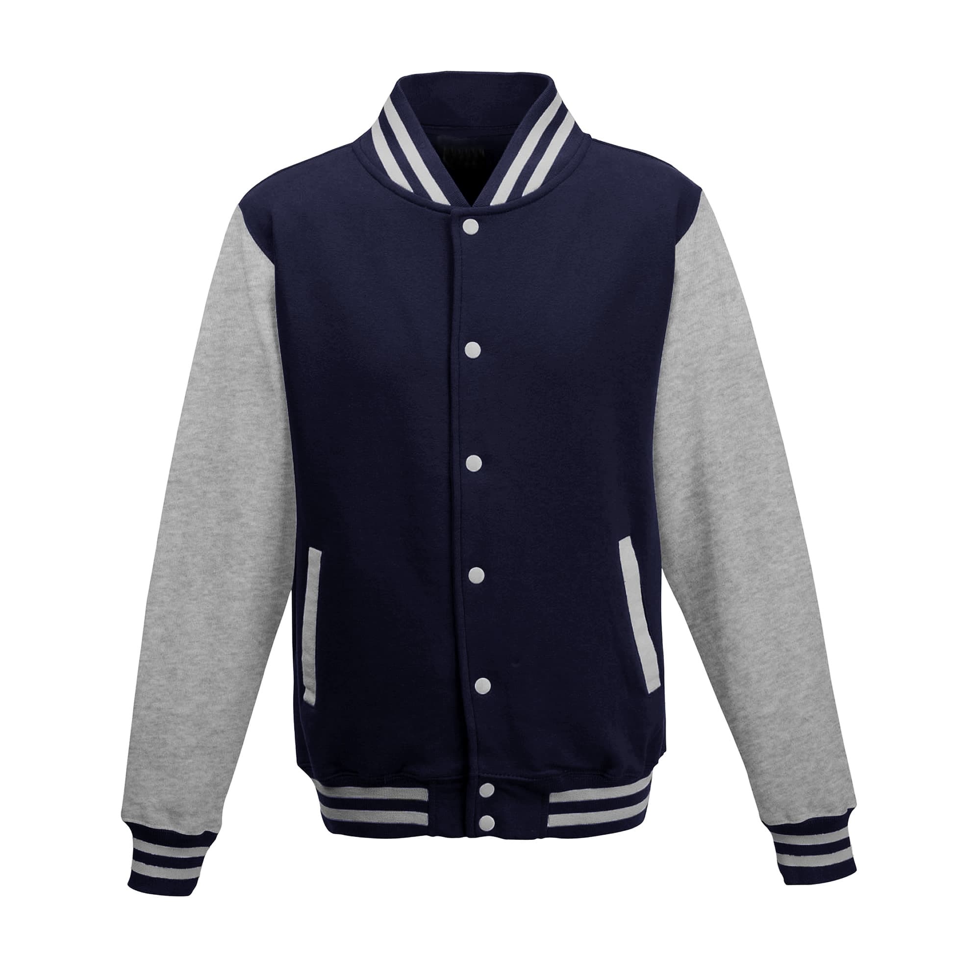 A4 Letterman Jacket - OXFORD NAVY/ HEATHER GREY - front