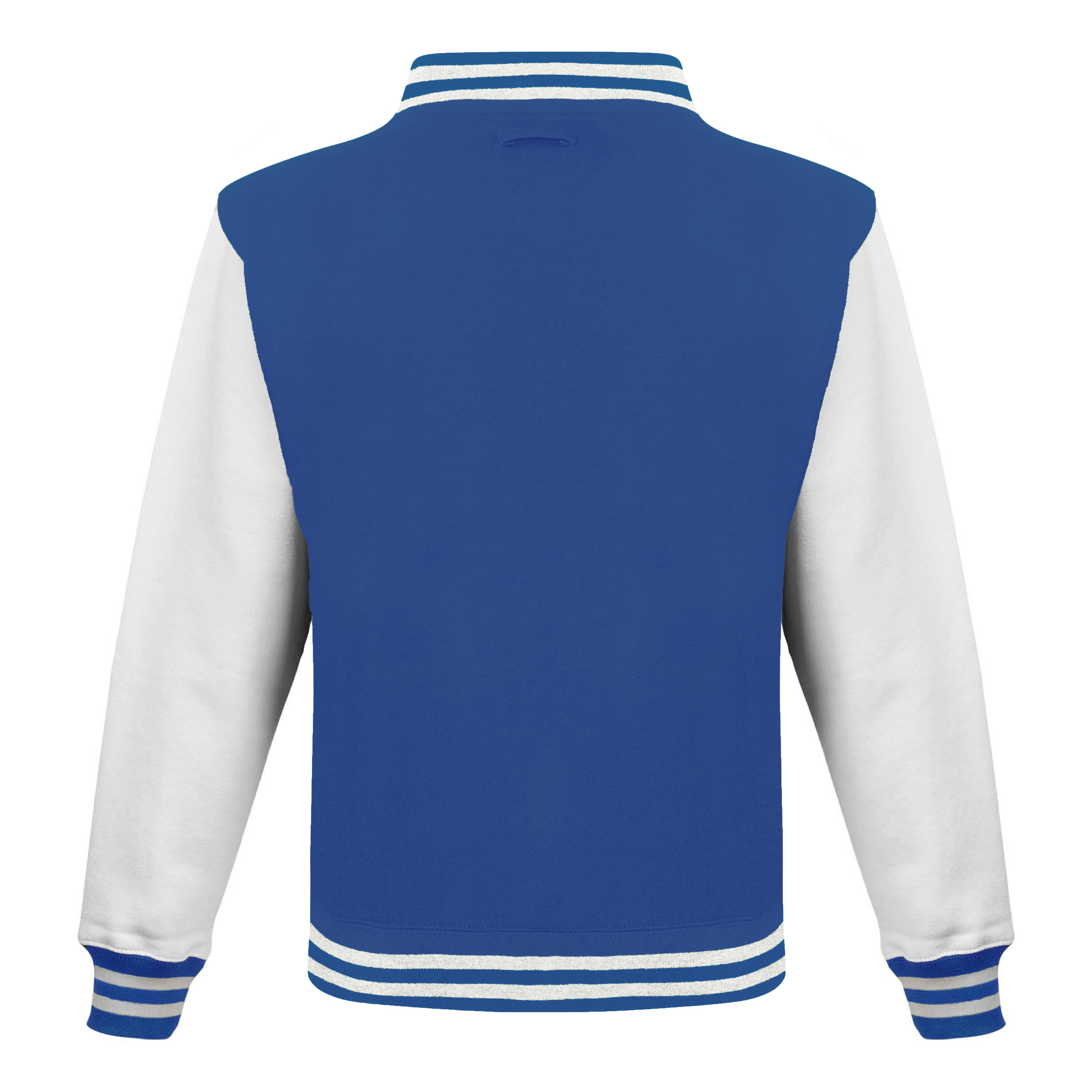 A4 Youth Letterman Jacket - ROYAL BLUE/ HEATHER GREY - back