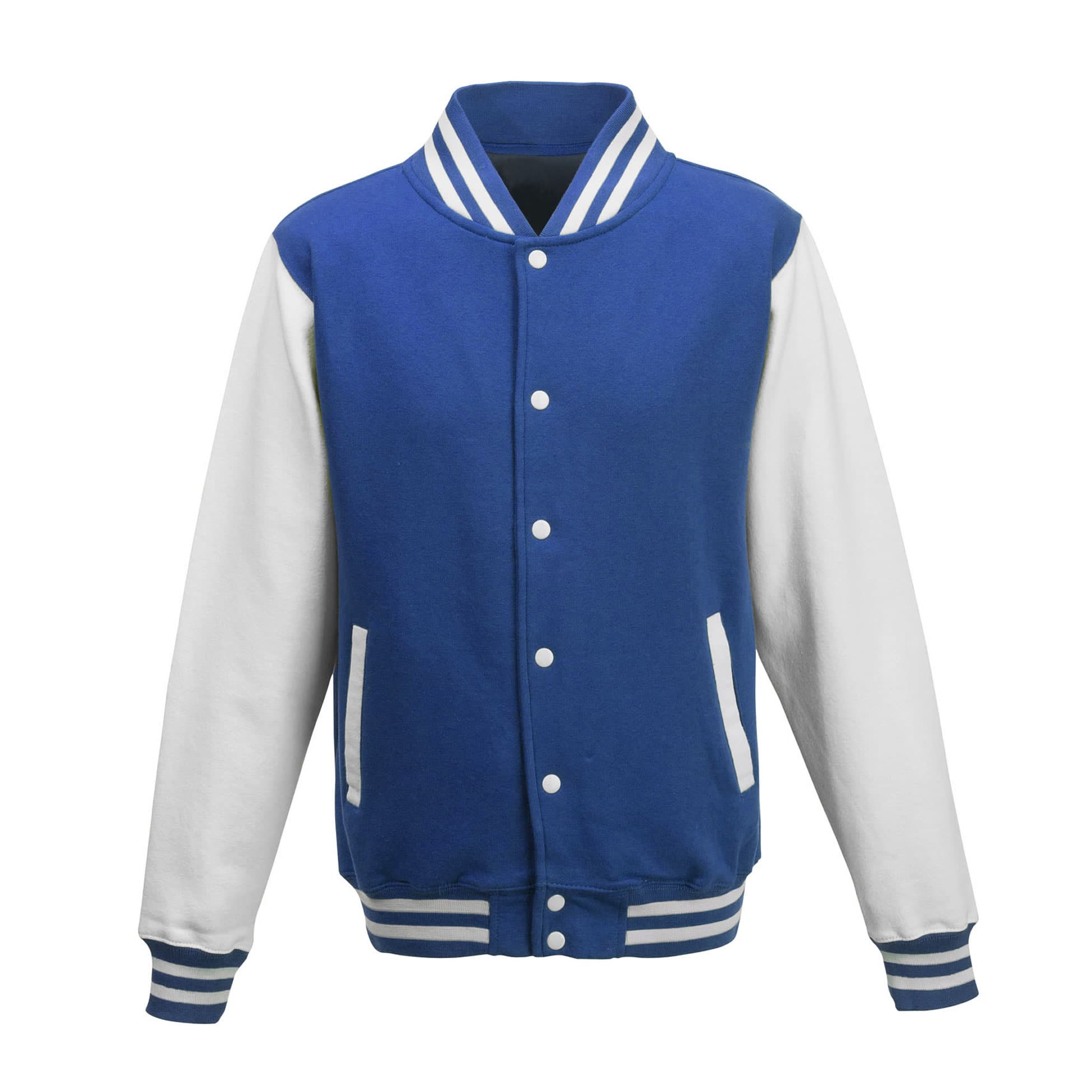 A4 Youth Letterman Jacket - ROYAL BLUE/ HEATHER GREY - front