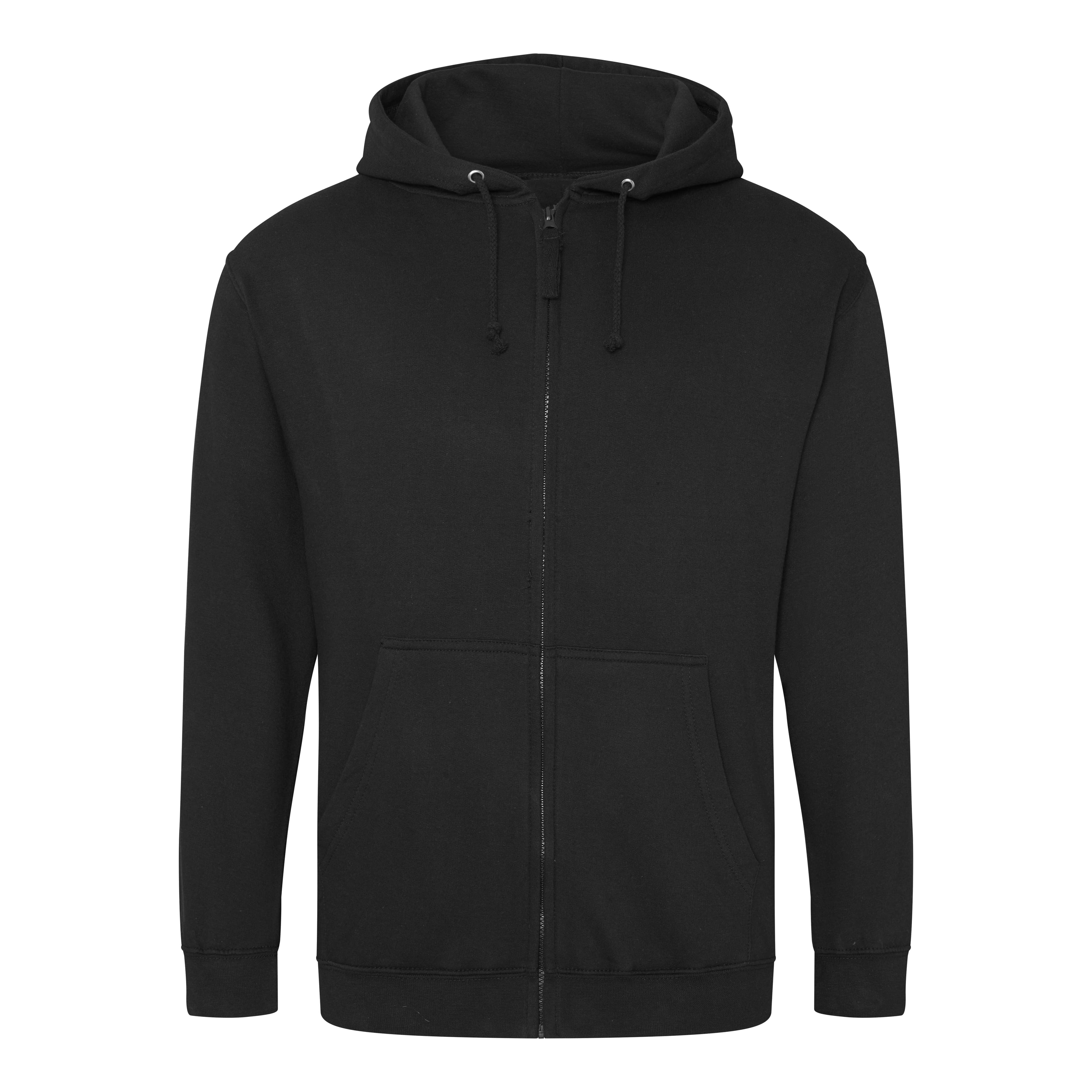 A4 College Zoodie - JET BLACK - front