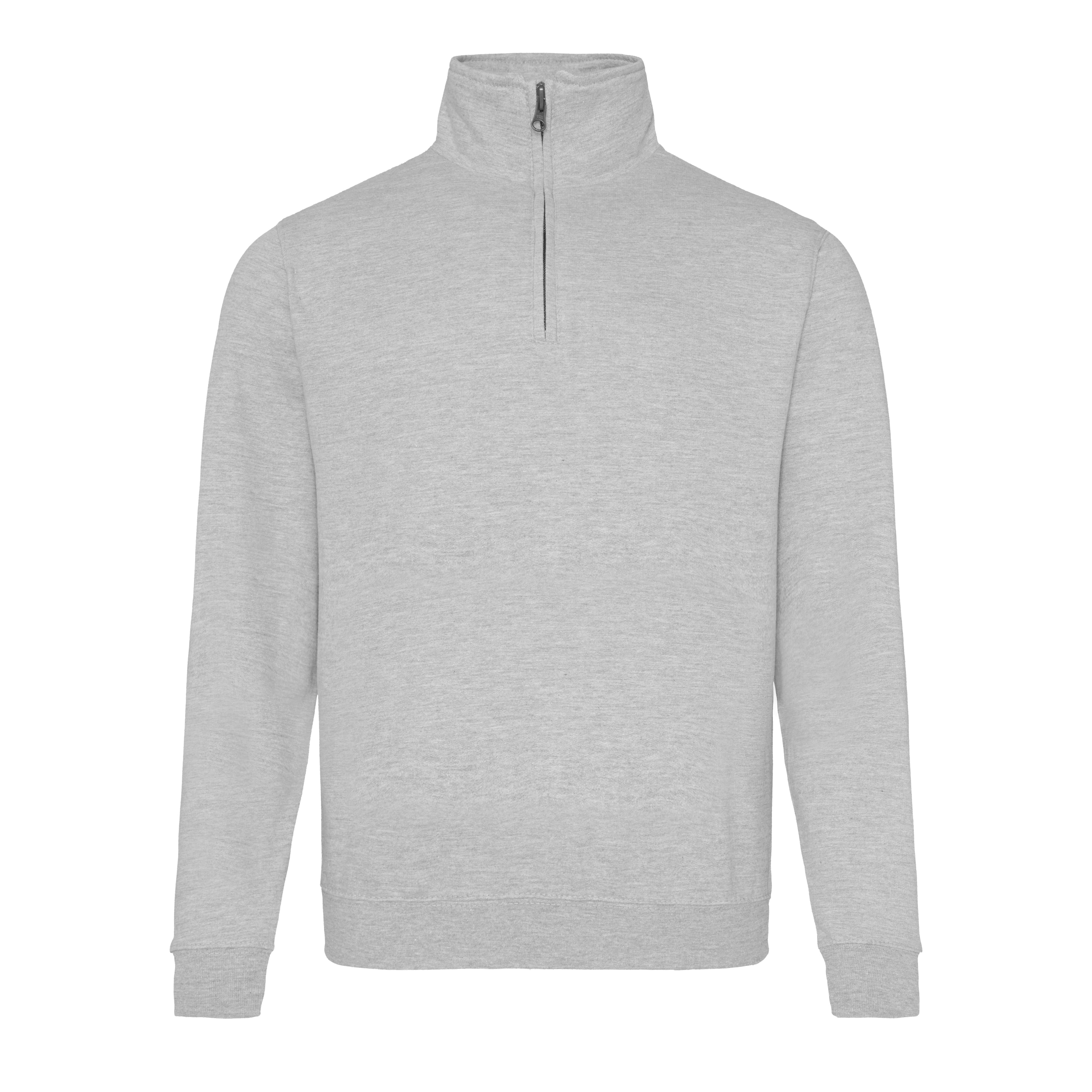 A4 Sophomore Quarter Zip - HEATHER GREY - front