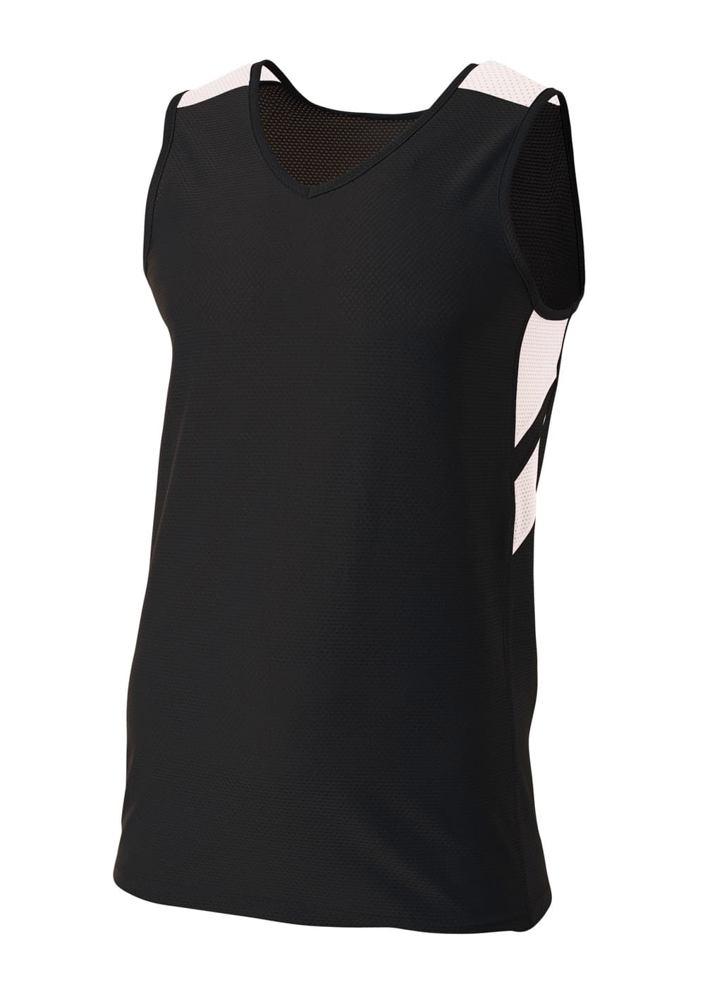 A4 Fast Break Jersey - BLACK/WHITE - front