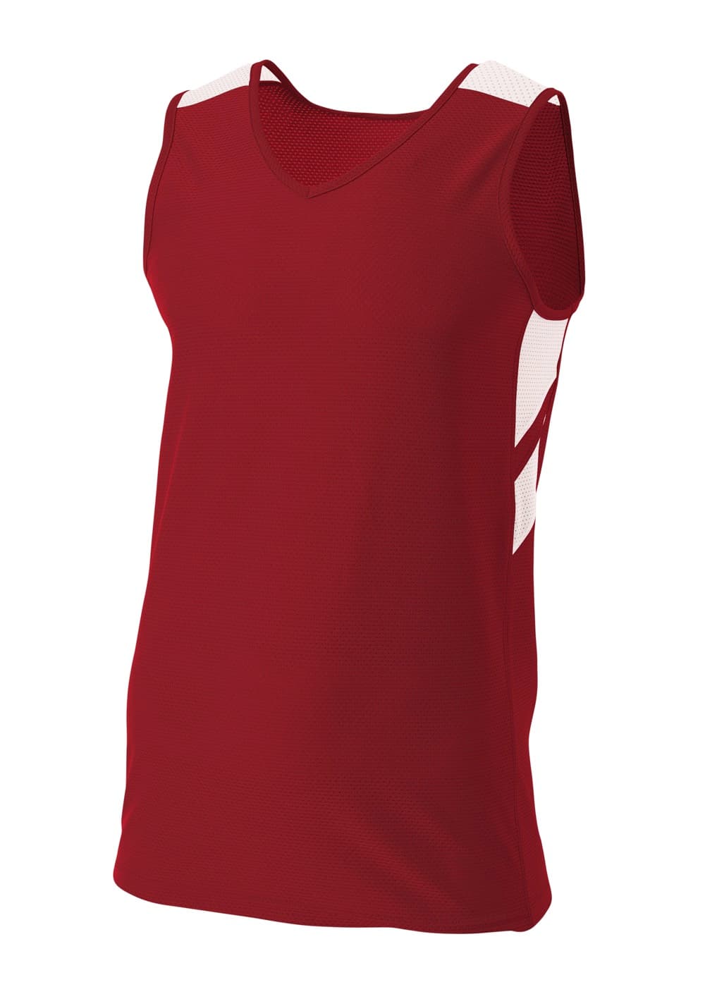 A4 Fast Break Jersey - CARDINAL/WHITE - front
