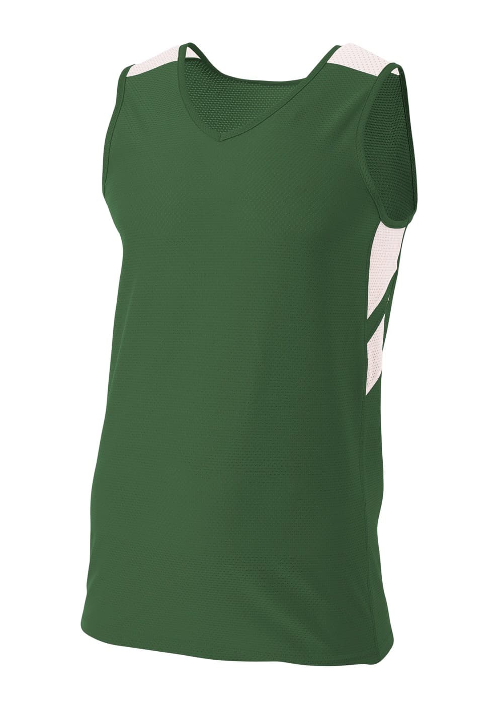 A4 Fast Break Jersey - FOREST/WHITE - front