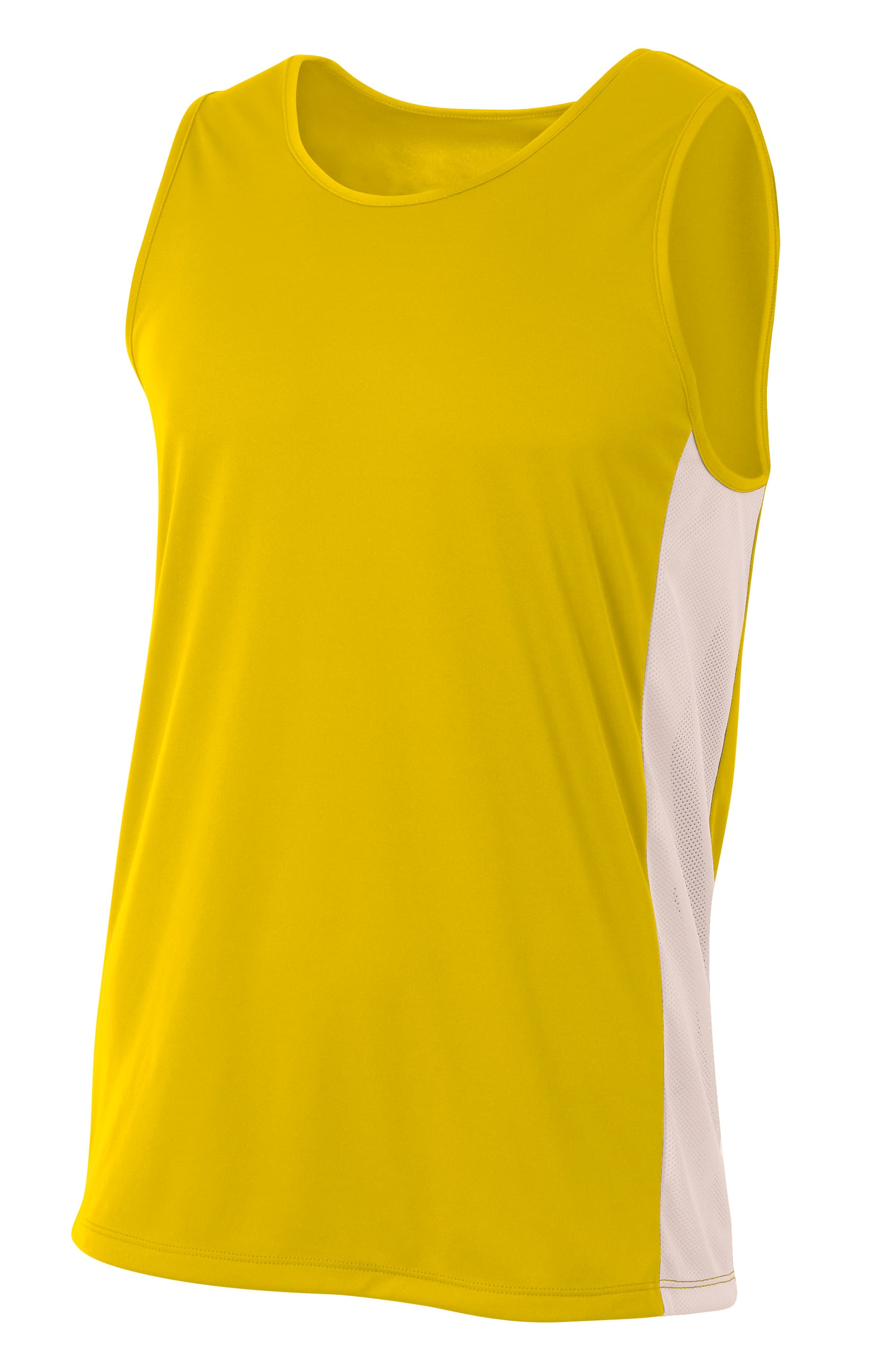 A4 Pacer Singlet - GOLD/WHITE - front