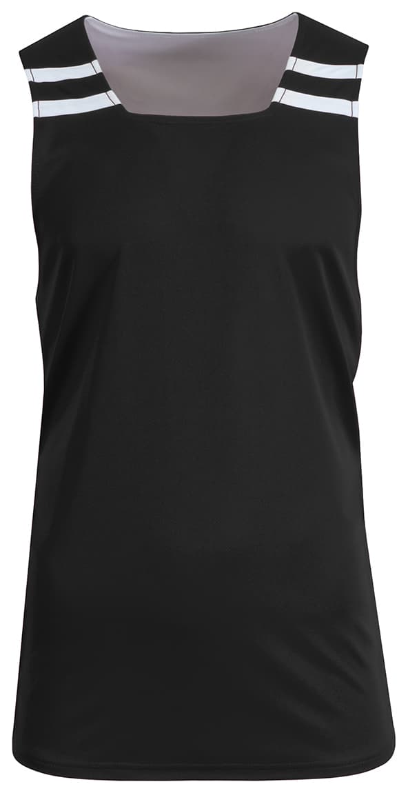 A4 MVP Reversible Basketball Jersey - BLACK/WHITE - front