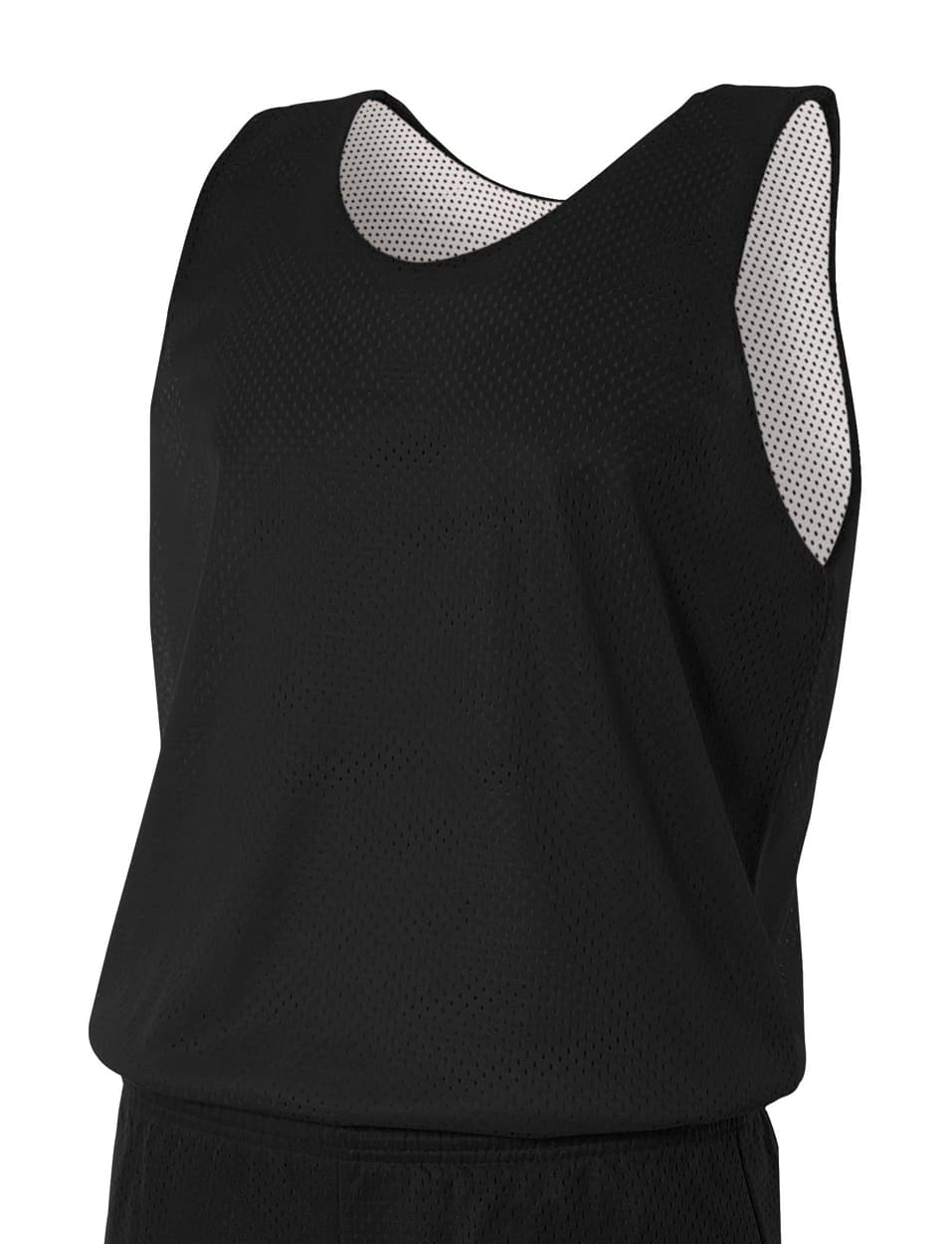 A4 Reversible Mesh Tank - BLACK/WHITE - front
