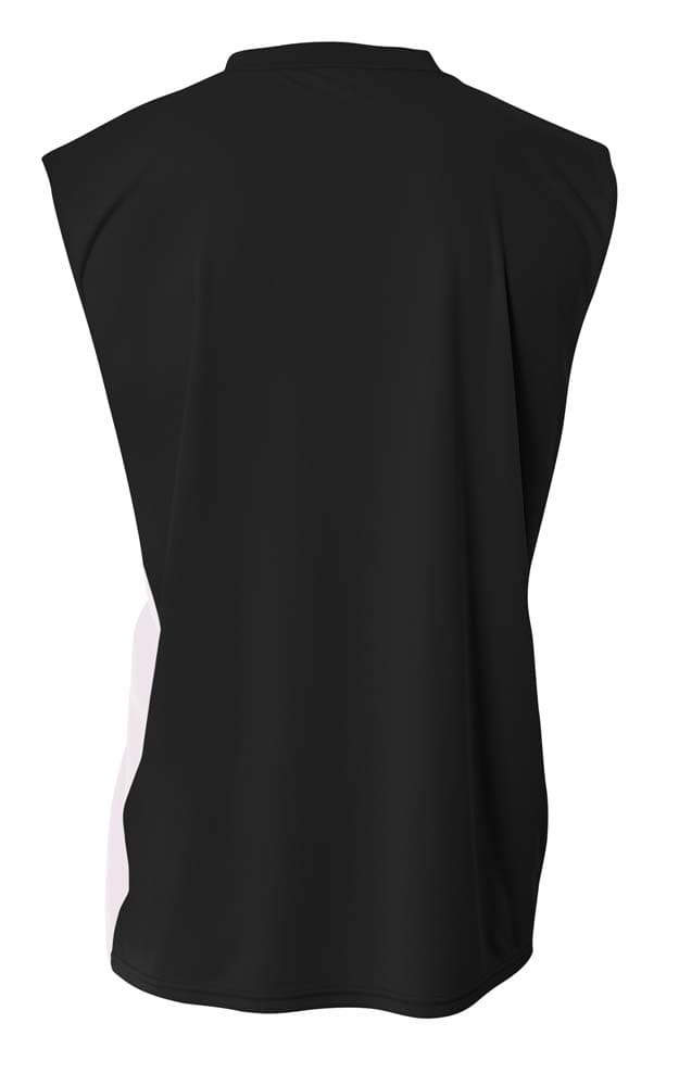 A4 Reversible Moisture Management Muscle - BLACK/WHITE - back