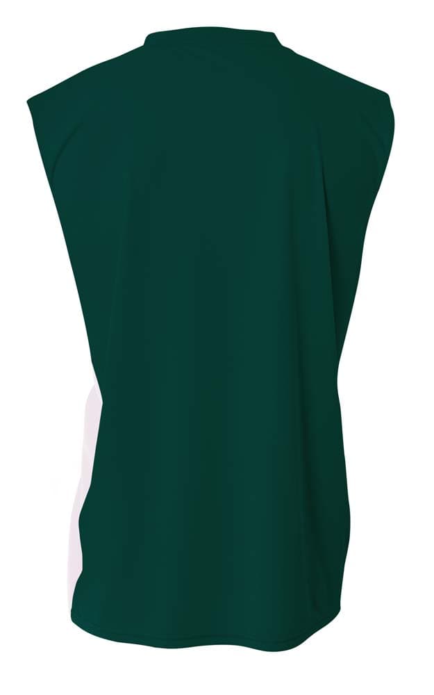 A4 Reversible Moisture Management Muscle - FOREST/WHITE - back