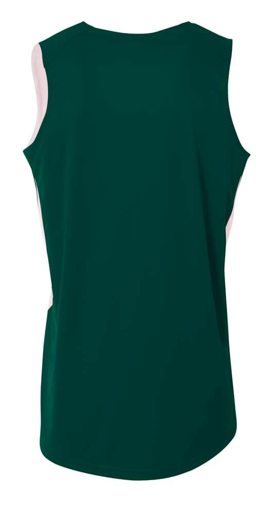 A4 Double Double Jersey - FOREST/WHITE - back