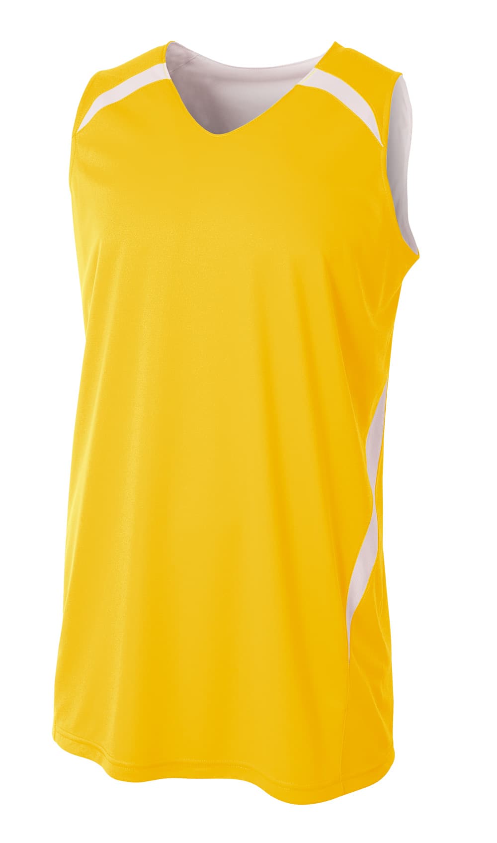 A4 Double Double Jersey - GOLD/WHITE - front