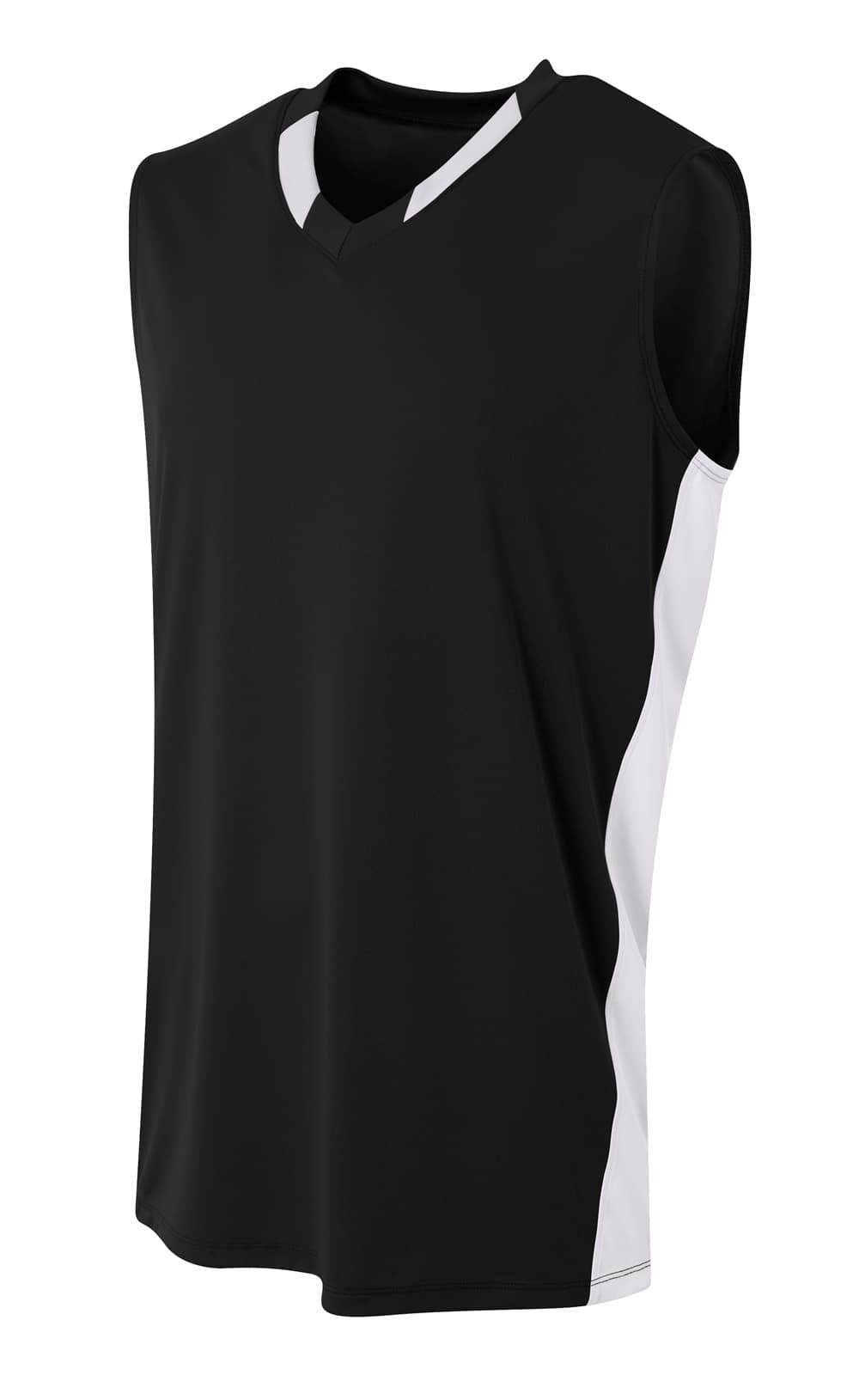 A4 Backcourt Jersey - BLACK/WHITE - front