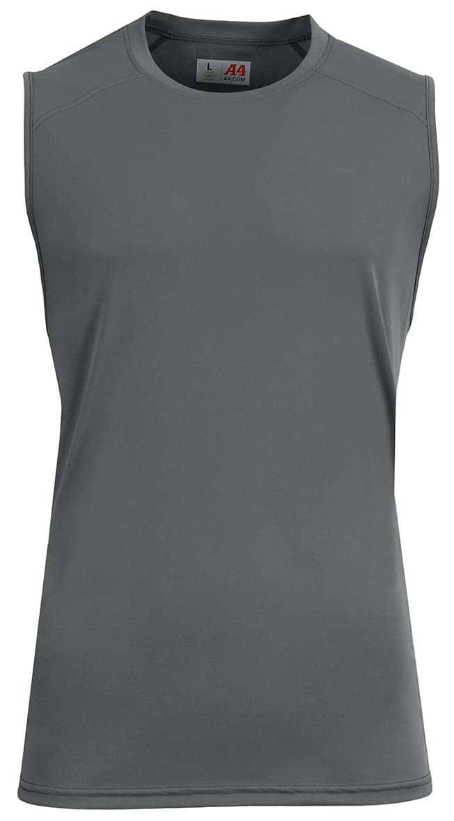 A4 AirFlex Muscle Tee - GRAPHITE - front