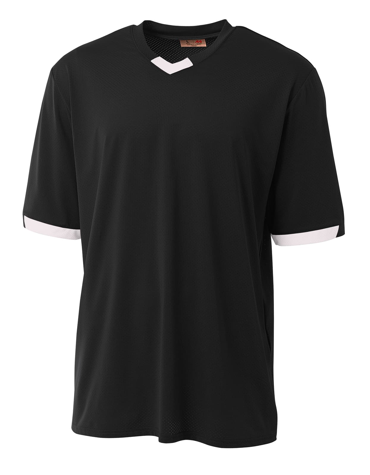 A4  Stretch Pro Baseball Jersey - BLACK/WHITE - front