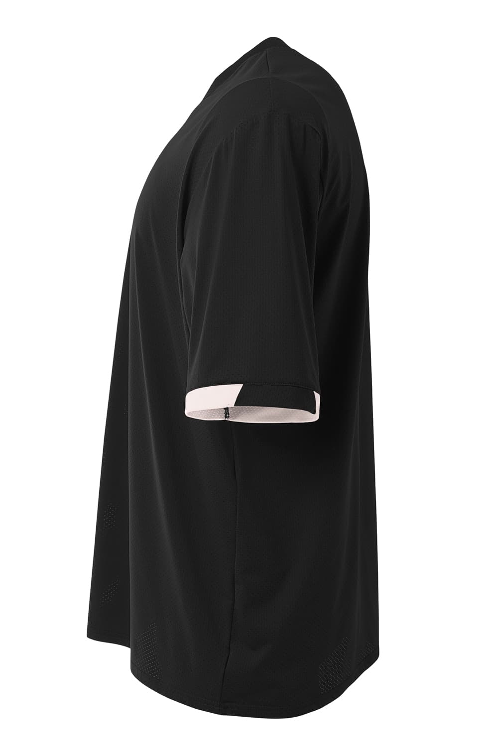 A4  Stretch Pro Baseball Jersey - BLACK/WHITE - side