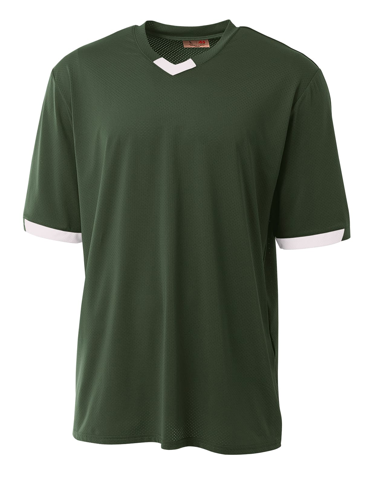 A4  Stretch Pro Baseball Jersey - FOREST/WHITE - front