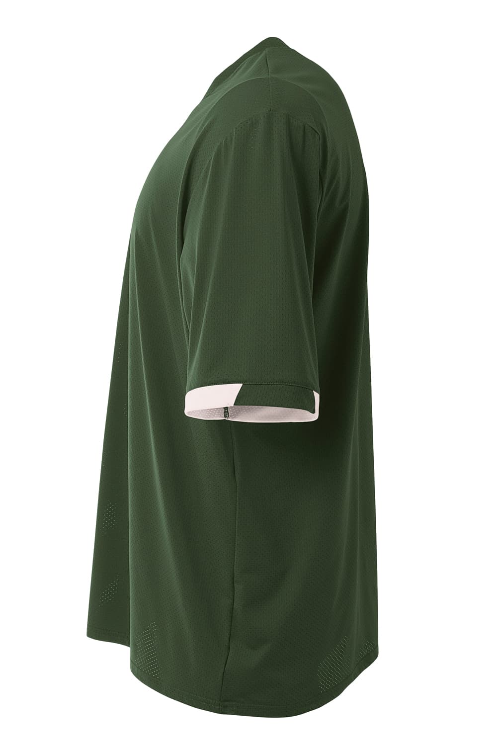 A4  Stretch Pro Baseball Jersey - FOREST/WHITE - side