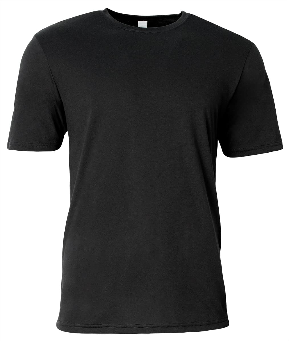 A4 Softek Short Sleeve Tee - BLACK - front