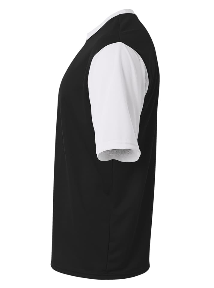 A4 Legend Soccer Jersey - BLACK/WHITE - side