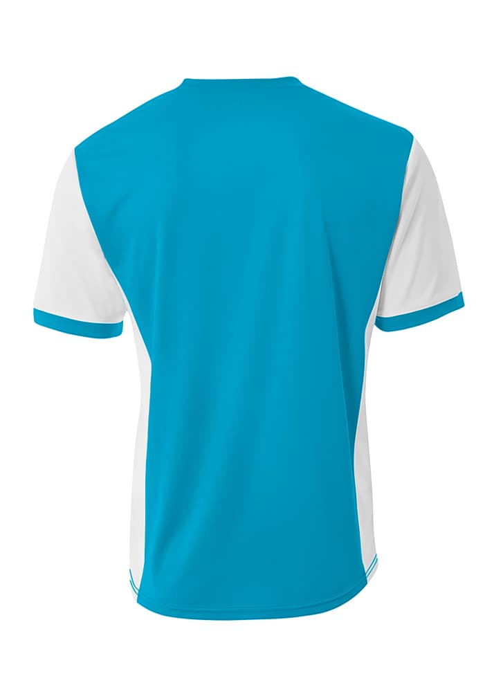 A4 Premier Soccer Jersey - ELECTRIC BLUE WHITE - back