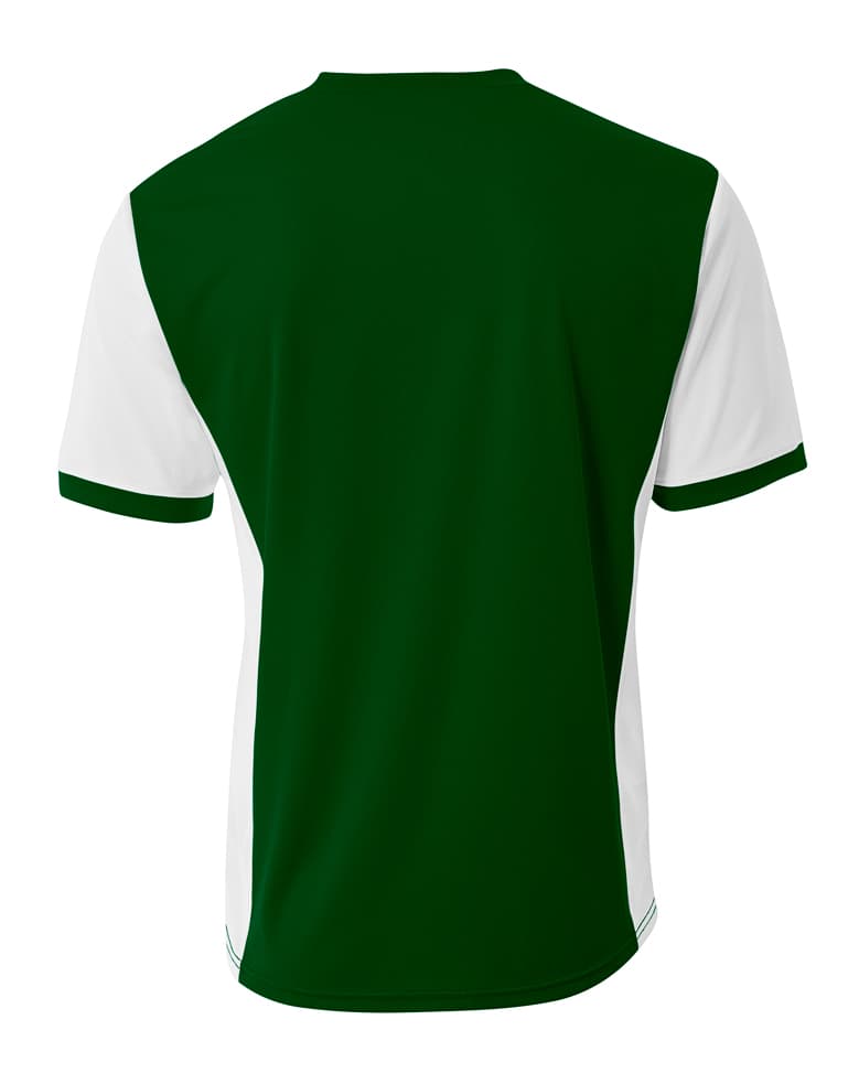 A4 Premier Soccer Jersey - FOREST/WHITE - back