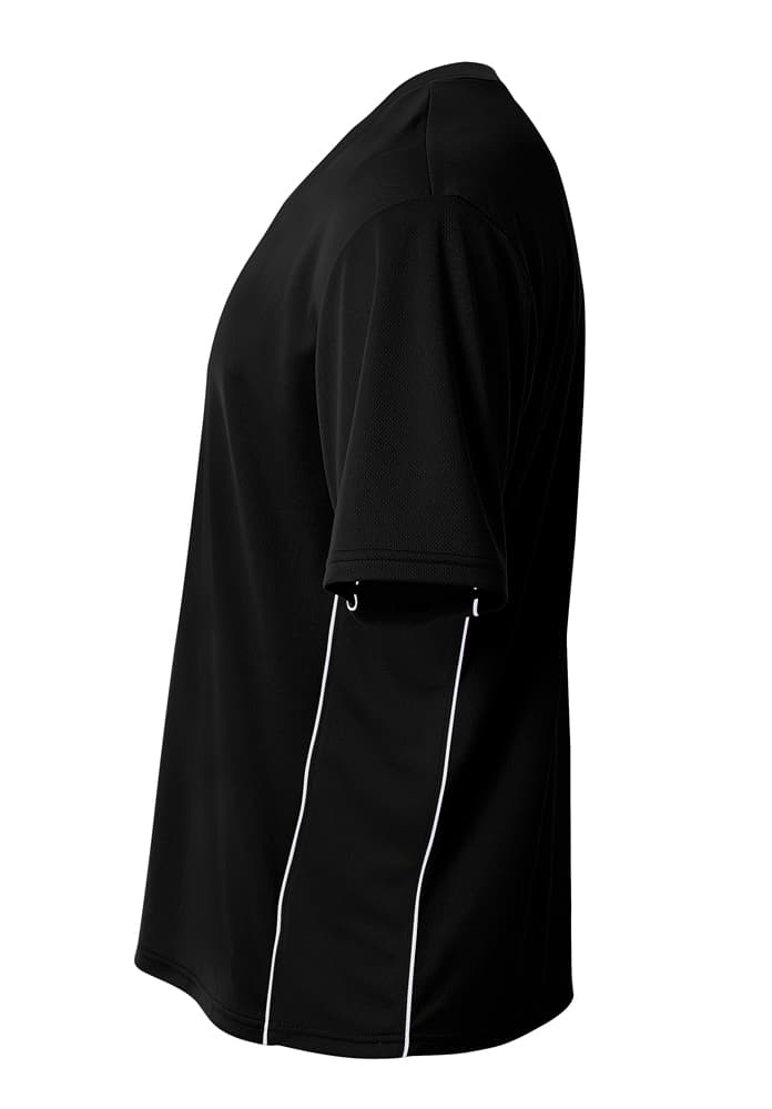 A4 Liga Soccer Jersey - BLACK - side