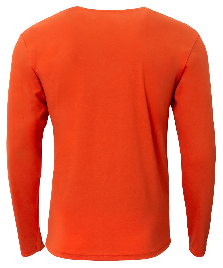 A4 Softek Long Sleeve Tee - ATHLETIC ORANGE - back