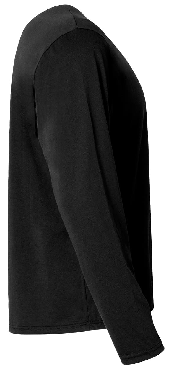 A4 Softek Long Sleeve Tee - BLACK - side