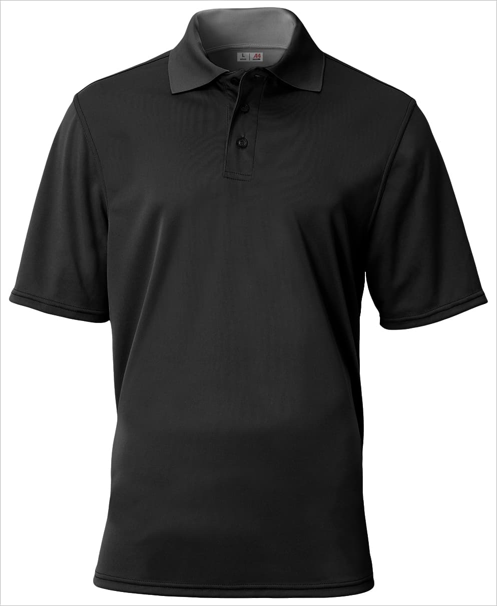 A4 Essential Polo - BLACK - front