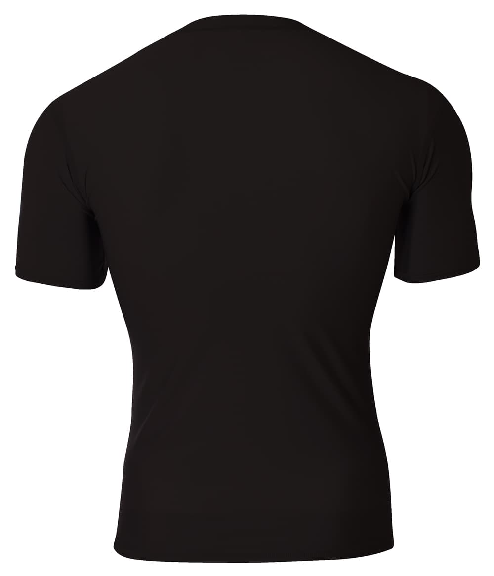 A4 Short Sleeve Compression Crew - BLACK - back