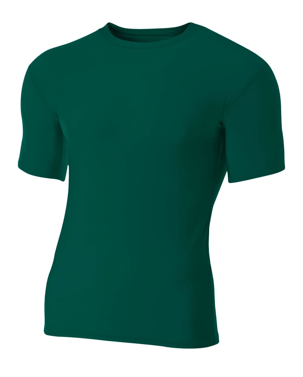 A4 Short Sleeve Compression Crew - FOREST - front