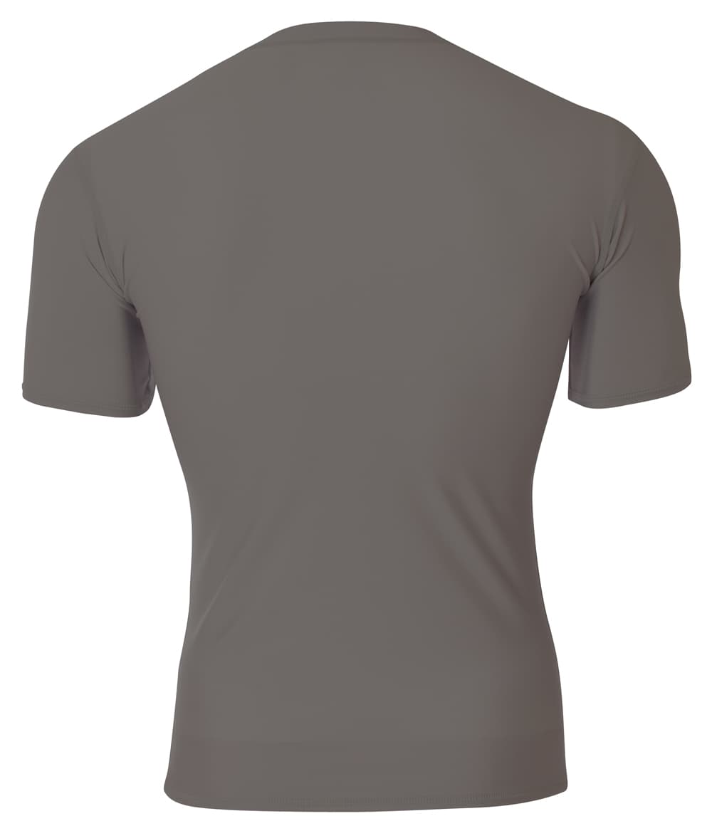 A4 Short Sleeve Compression Crew - GRAPHITE - back