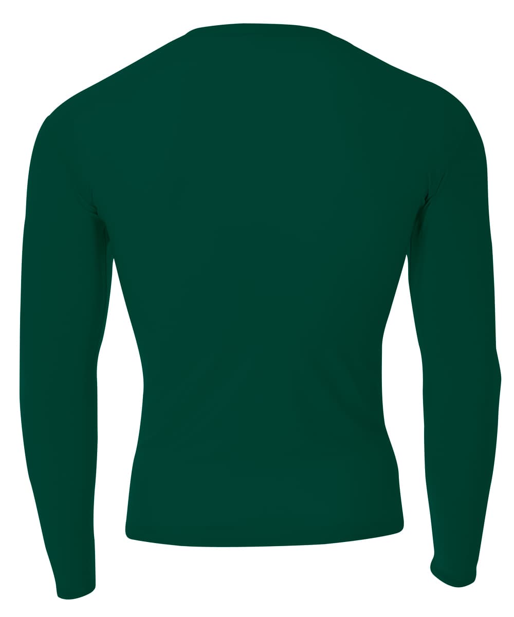 A4 Long Sleeve Compression Crew - FOREST - back