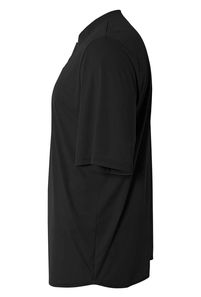 A4 Tek 2-Button Henley - BLACK - side