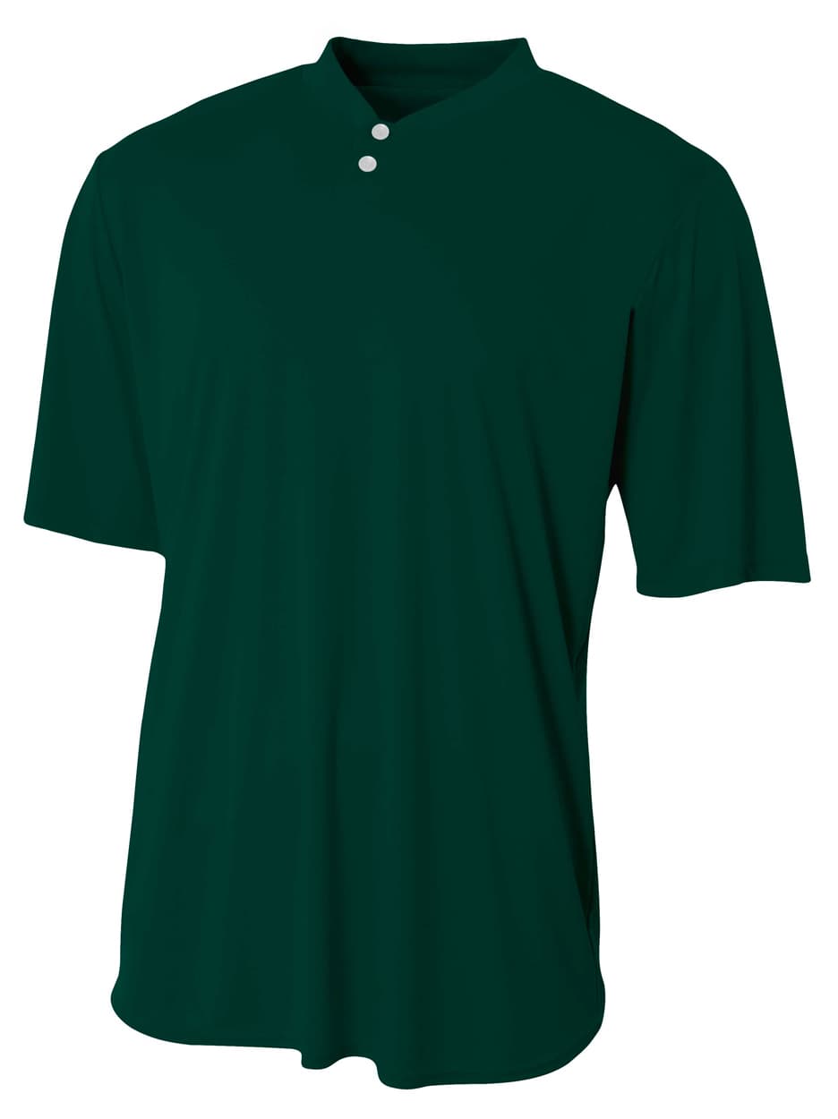 A4 Tek 2-Button Henley - FOREST - front