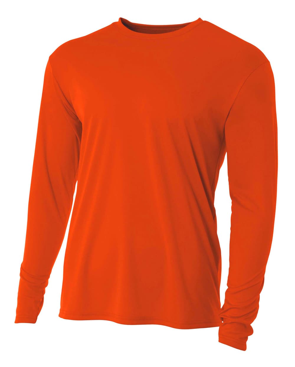 A4 Cooling Performance Long Sleeve Crew - ATHLETIC ORANGE - front