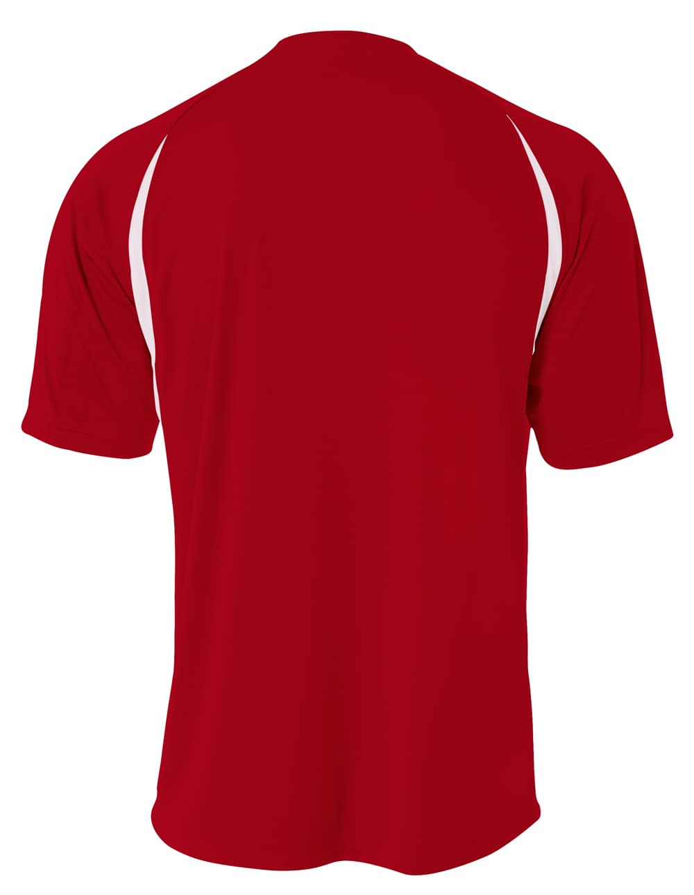 A4 Cooling Performance Color Block Tee - CARDINAL/WHITE - back