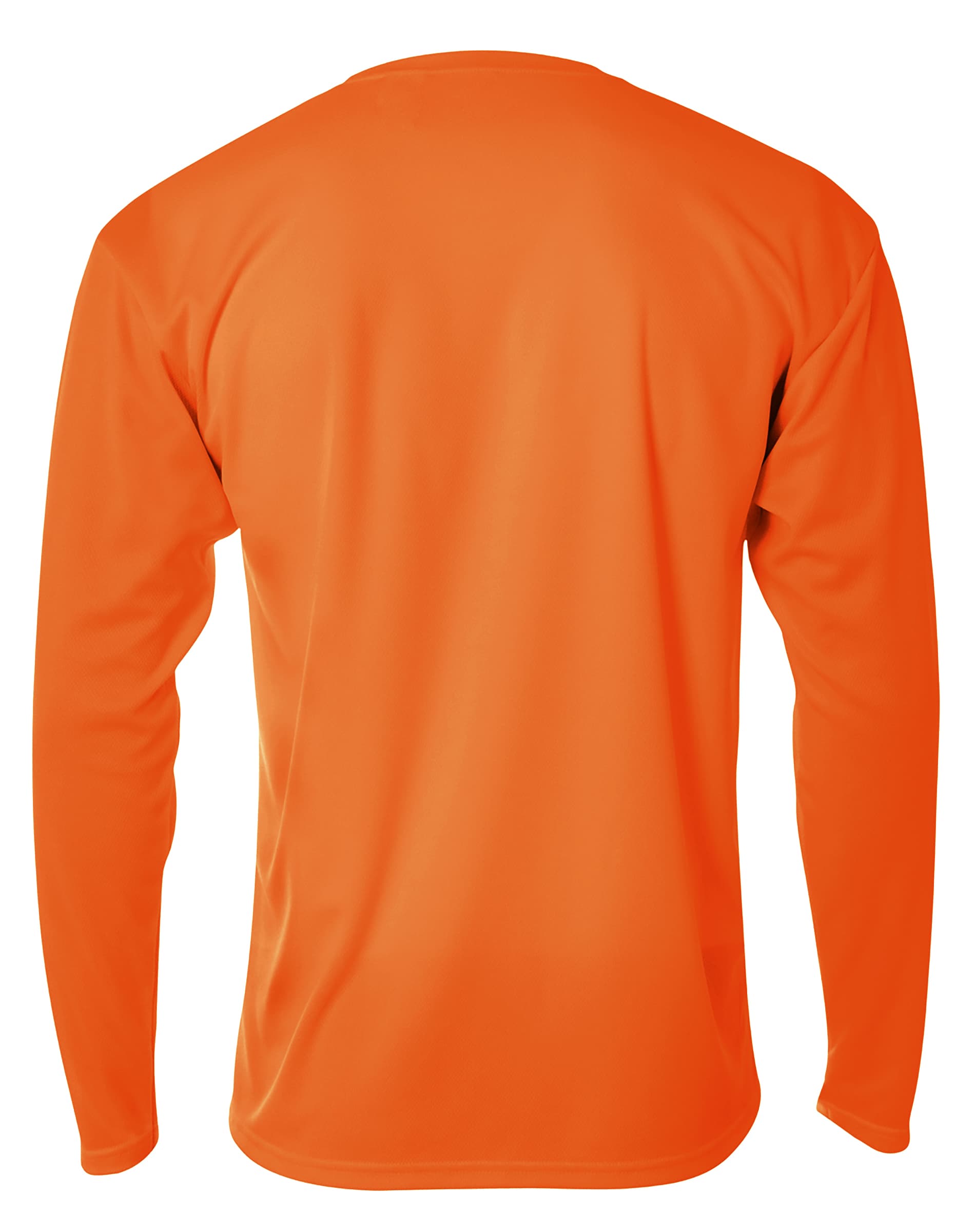 A4 Long Sleeve Birds-Eye Mesh Crew - ATHLETIC ORANGE - back