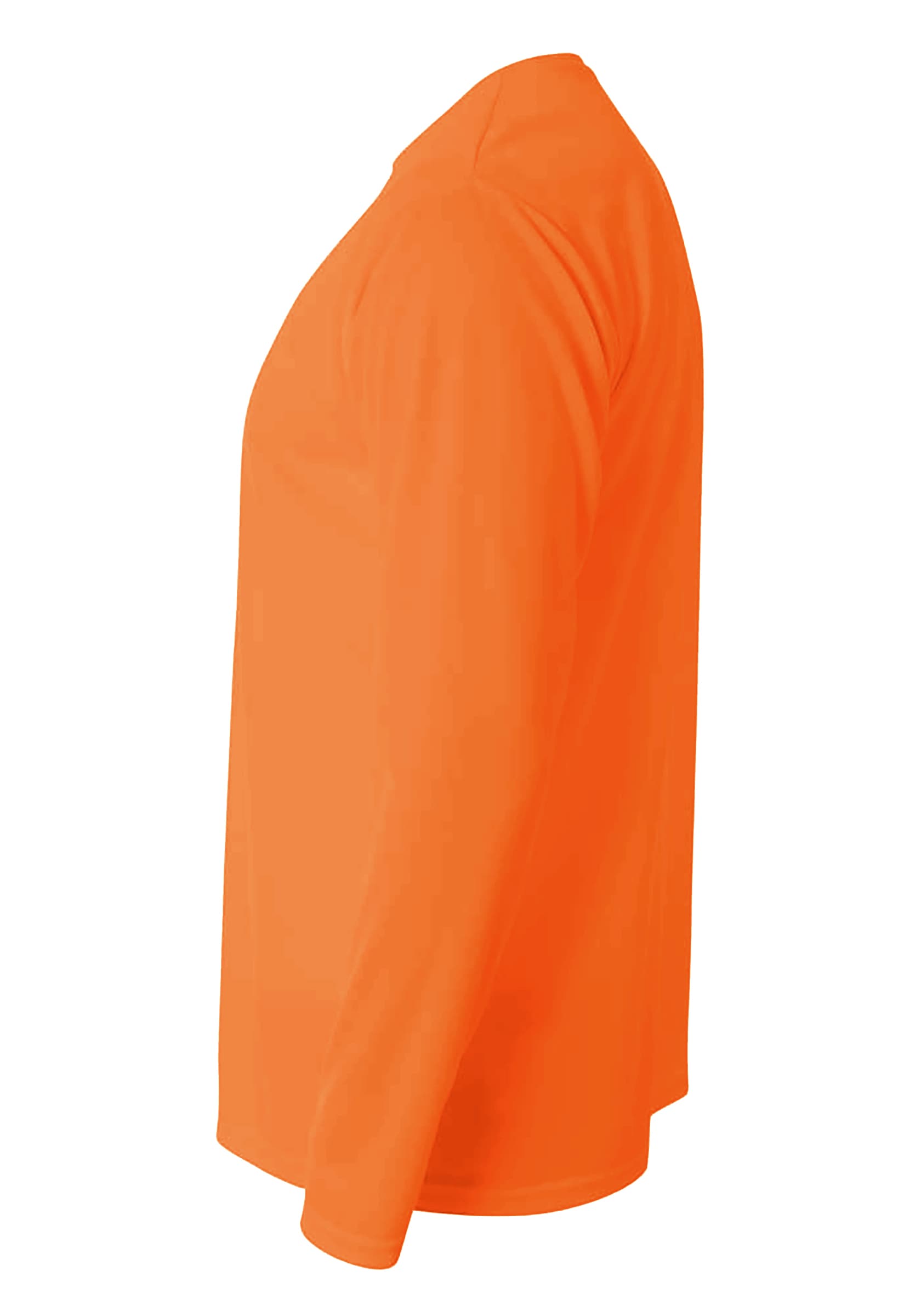 A4 Long Sleeve Birds-Eye Mesh Crew - ATHLETIC ORANGE - side