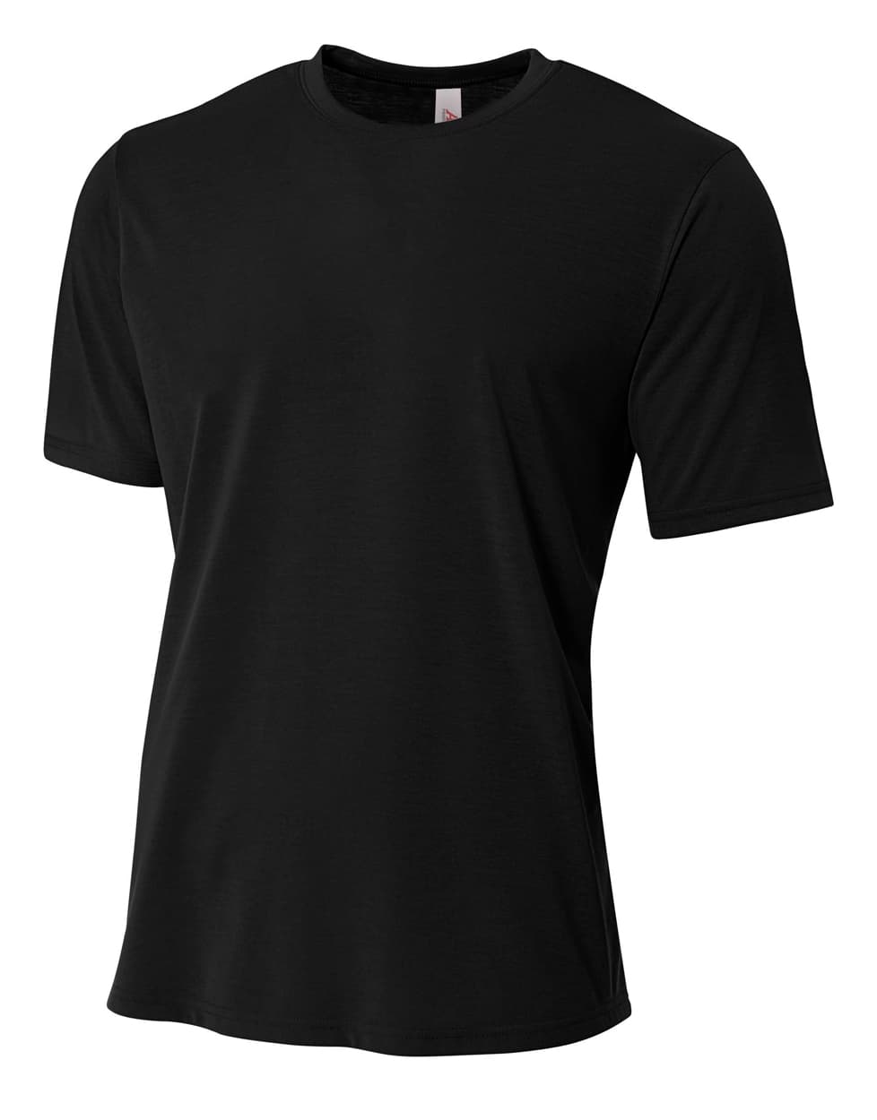 A4 Spun Poly Tee - BLACK - front