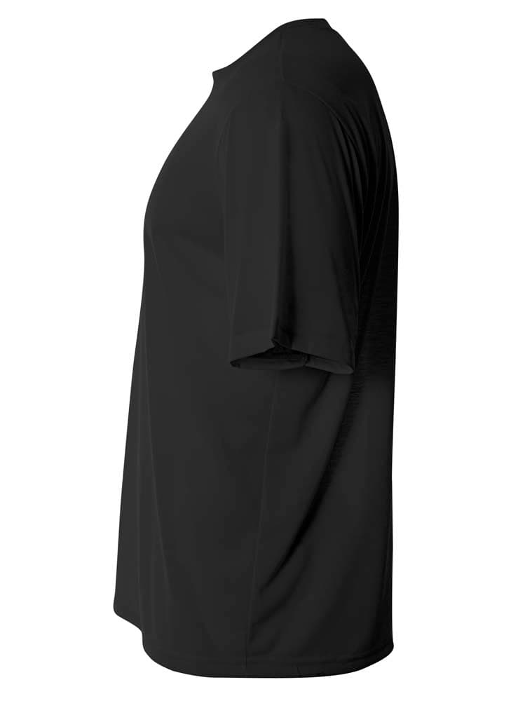 A4 Spun Poly Tee - BLACK - side